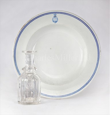 Lot 82 - ROYAL YACHT OSBORNE<br/>cut glass spirit flask...