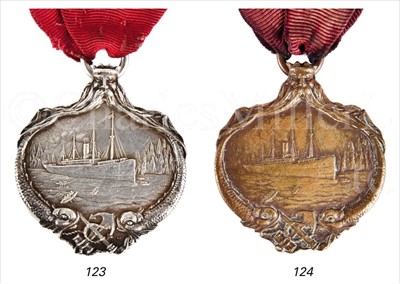 Lot 124 - R.M.S. CARPATHIA MEDAL, AWARDED FOR THE RESCUE...