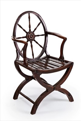 Lot 158 - A RARE, EARLY 19TH-CENTURY HELM-BACKED...