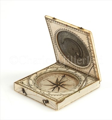 Lot 157 - AN IVORY DIAL BY CHARLES BLOUD, DIEPPE, CIRCA...