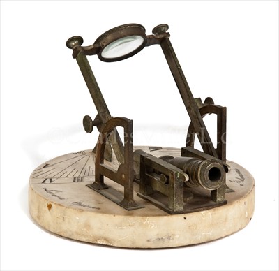 Lot 174 - A 19TH-CENTURY FRENCH NOON DAY CANNON DIAL...