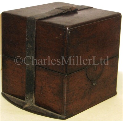 Lot 186 - A 19TH-CENTURY CHRONOMETER GUARD-BOX<br/>complete...