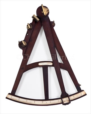 Lot 219 - A FINE 17½IN. RADIUS VERNIER MAHOGANY OCTANT...