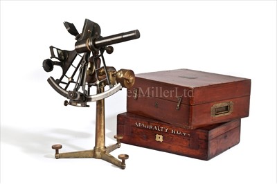 Lot 220 - AN 8IN. RADIUS VERNIER SEXTANT BY HENRY HUGHES...