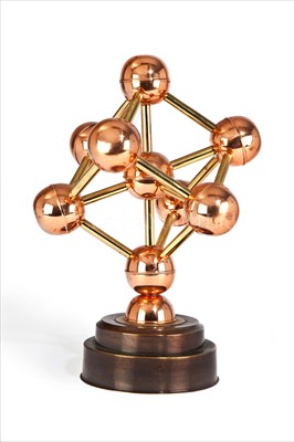 Lot 229 - A COPPER AND BRASS MODEL ATOM<br/>after the...