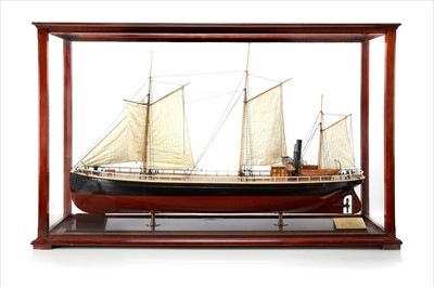 Lot 318 - BUILDER'S MODEL OF THE COASTAL CARGO SHIP...