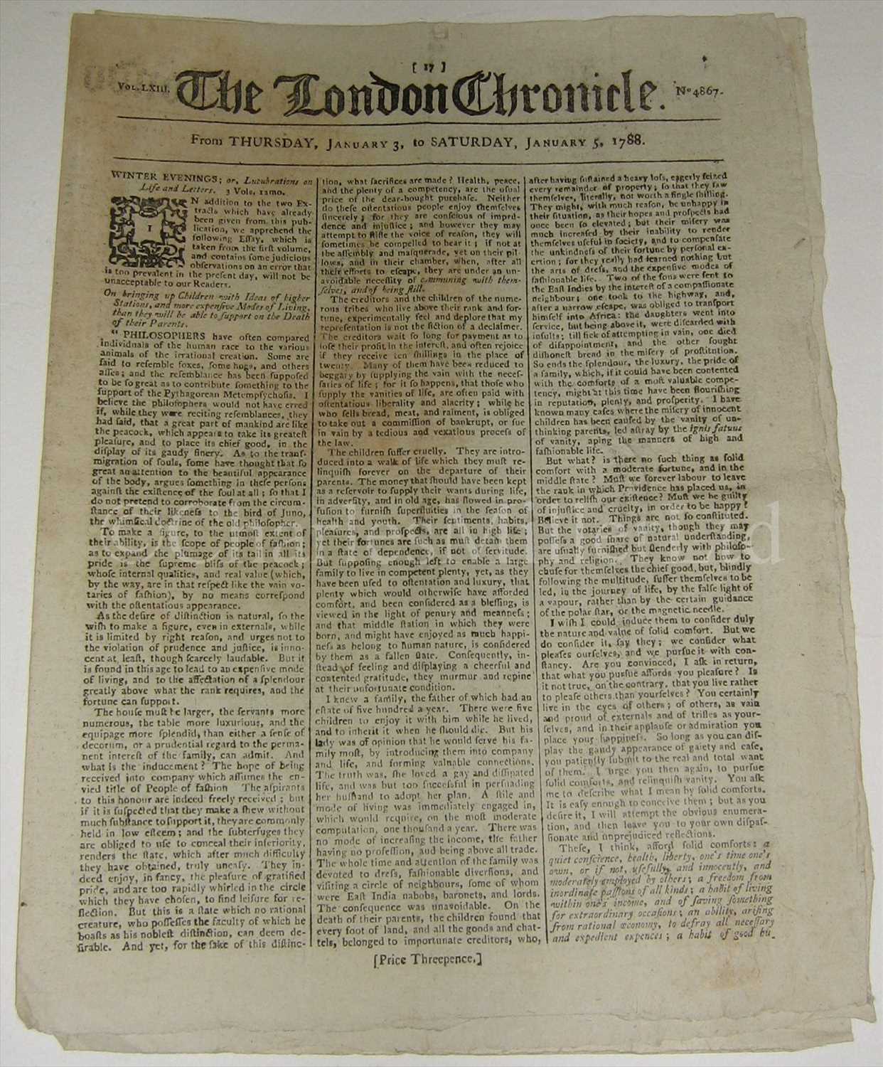 Lot 28 - THE FIRST FLEET<br/>"His Majesty has received...