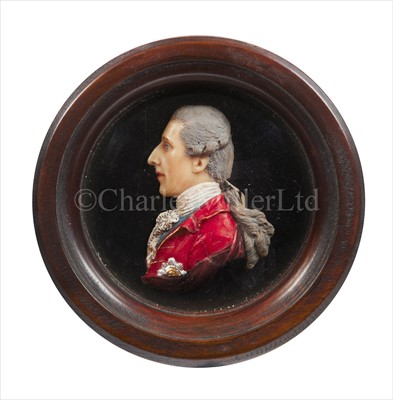 Lot 37 - A RARE WAX PROFILE PORTRAIT OF SIR WILLIAM...