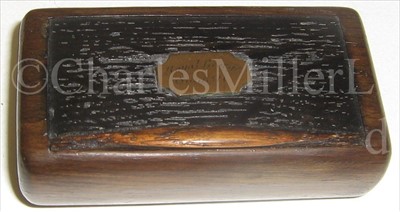 Lot 41 - THE ROYAL GEORGE, 1782<br/>a snuff box made of oak...