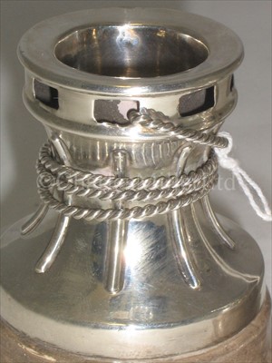 Lot 50 - A PAIR OF SILVER DWARF CANDLESTICKS <br/>modelled...
