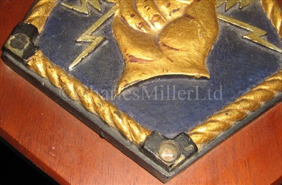 Lot 60 - ROYAL NAVAL BOAT BADGES<br/>for H.M.Ships Defiance...