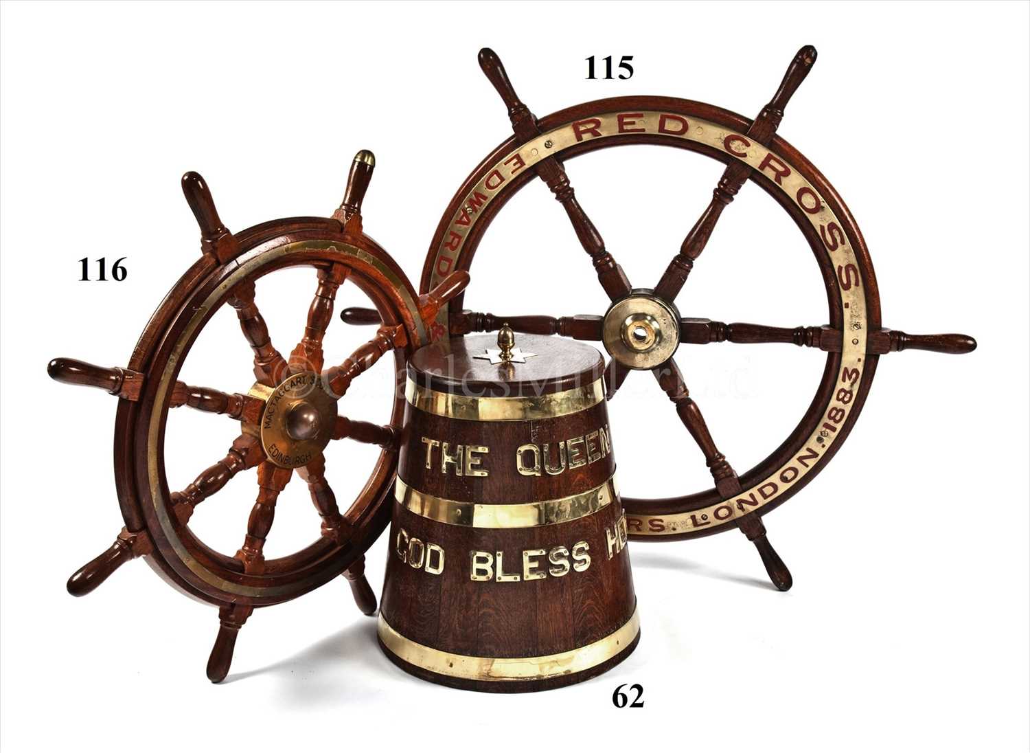 Lot 62 - A ROYAL NAVAL GROG CASK<br/>of typical coopered...