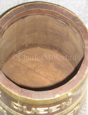 Lot 62 - A ROYAL NAVAL GROG CASK<br/>of typical coopered...