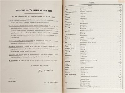 Lot 65 - AN UN-ISSUED R.N. SUBMARINE 'SHIP'S BOOK',...