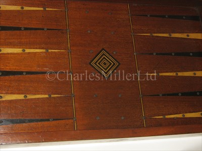 Lot 80 - A 19TH-CENTURY SAILOR'S PORTABLE WOODEN GAMES...
