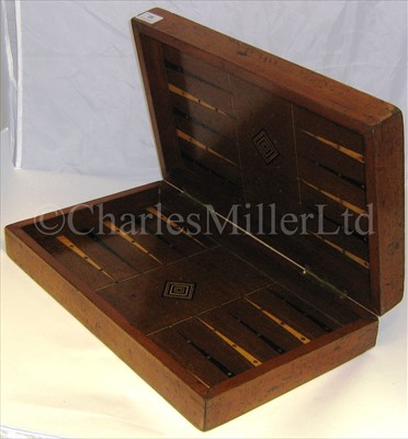 Lot 80 - A 19TH-CENTURY SAILOR'S PORTABLE WOODEN GAMES...