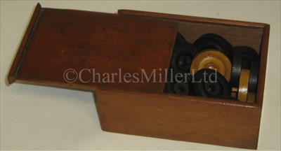 Lot 80 - A 19TH-CENTURY SAILOR'S PORTABLE WOODEN GAMES...