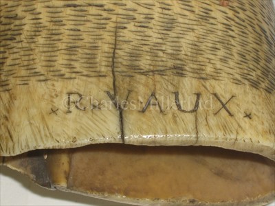 Lot 90 - A 19TH-CENTURY SAILOR'S SCRIMSHAW-DECORATED...