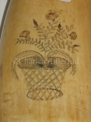 Lot 93 - TWO 19TH-CENTURY SAILOR'S SCRIMSHAW-DECORATED...