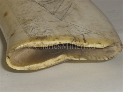 Lot 94 - A 19TH-CENTURY SAILOR'S SCRIMSHAW-DECORATED...