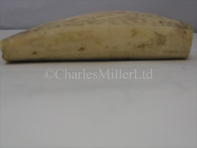 Lot 94 - A 19TH-CENTURY SAILOR'S SCRIMSHAW-DECORATED...
