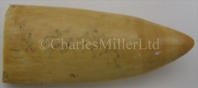 Lot 98 - A 19TH-CENTURY SAILOR'S SCRIMSHAW-DECORATED...