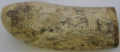 Lot 103 - TWO 19TH-CENTURY SAILOR'S SCRIMSHAW-DECORATED...