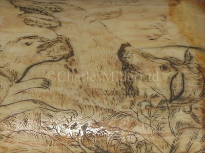 Lot 103 - TWO 19TH-CENTURY SAILOR'S SCRIMSHAW-DECORATED...