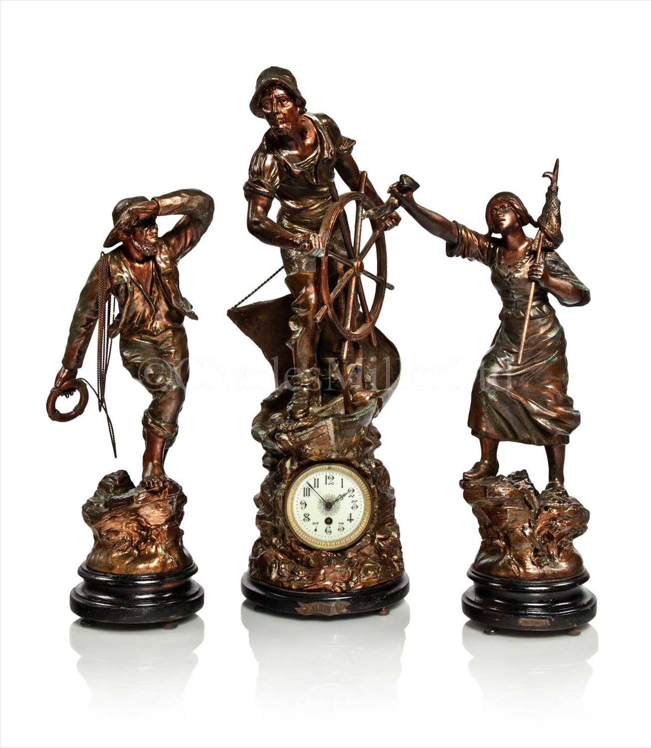 Lot 111 - A LATE 19TH-CENTURY FRENCH MARINE-THEMED...