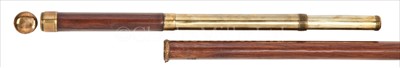 Lot 181 - A NOVELTY TELESCOPE AND COMPASS SYSTEM STICK,...