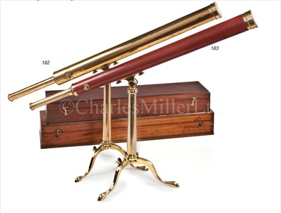 Lot 183 - A GOOD 2IN. MAHOGANY AND BRASS LIBRARY...