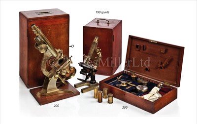 Lot 200 - A 19TH-CENTURY MONOCULAR MICROSCOPE BY MORITZ...