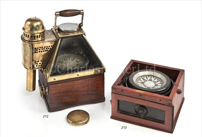 Lot 213 - A BOAT'S COMPASS PATTERN 20 BY DENT, CIRCA...