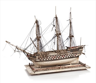Lot 257 - A FINELY-CARVED AND DETAILED, LARGE BONE AND...