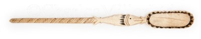 Lot 143 - A 19TH-CENTURY SAILOR WORK WHALEBONE MARROW SCOOP