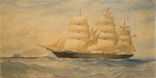 Lot 22 - THOMAS GOLDSWORTHY DUTTON (BRITISH, 1819-1891): The clipper 'Forfarshire'