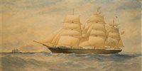 Lot 13 - THOMAS GOLDSWORTHY DUTTON (BRITISH, 1819-1891): The clipper 'Forfarshire'