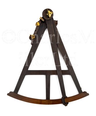 Lot 211 - A RARE 23½IN. RADIUS EBONY AND BOXWOOD...