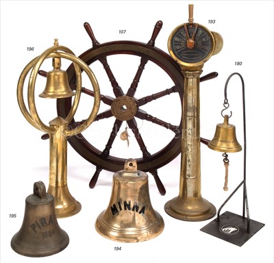Lot 107 - H.M.S. ANSON (1940): AN EIGHT-SPOKE SHIP'S...