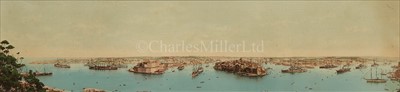 Lot 108 - A RARE HAND-PAINTED PHOTOGRAPHIC PANORAMA OF...