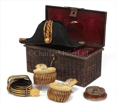 Lot 119 - H.M.S. AJAX: A REGULATION NAVAL COCKED HAT,...