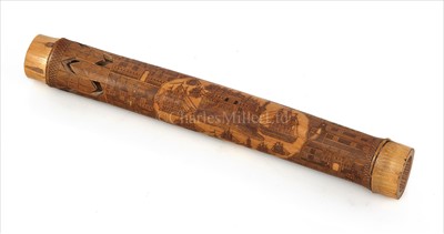 Lot 127 - AN EARLY 19TH-CENTURY SCRIMSHAW-DECORATED...