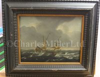 Lot 37 - FOLLOWER OF WILLEM VAN DE VELDE (DUTCH, 1633-1707) - Man o' war in a storm