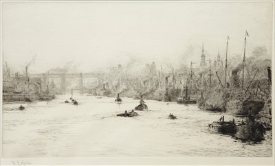 Lot 23 - W.L. WYLLIE (1851-1931)<br/>Four views of shipping...