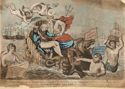 Lot 37 - 'NEPTUNE DRAWN BY SEA HORSES, AND PRECEDED BY...