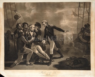 Lot 38 - 'BATTLE OF THE NILE. AUG: 1. 1798'<br/>published...