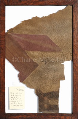 Lot 51 - A FRAGMENT OF SPANISH FLAG CAPTURED AT MANILA,...
