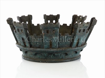 Lot 60 - A CAST BRASS EUROPEAN NAVAL JACK STAFF...