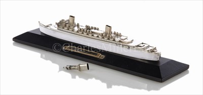 Lot 109 - R.M.S. QUEEN MARY: A SOUVENIR TABLE LIGHTER,...