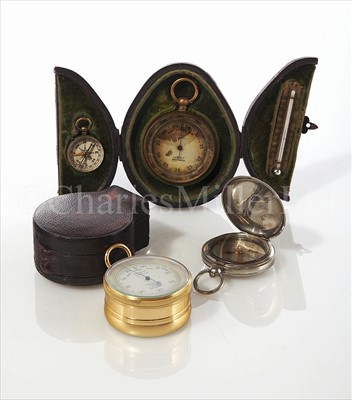 Lot 177 - POCKET INSTRUMENT SETS<br/>comprising a barometer...